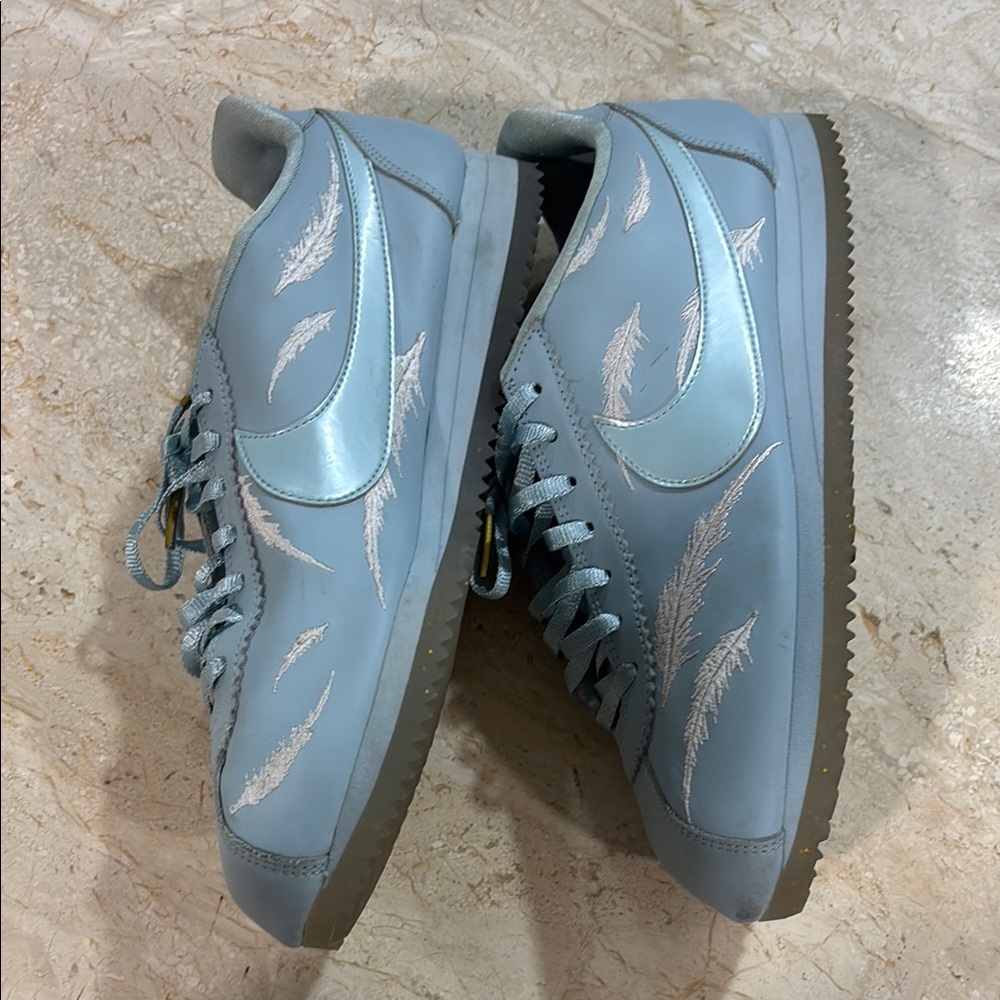 Nike Blue and White Cortez Sneakers